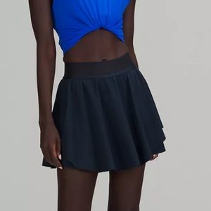 Navy Lululemon Court Rival High-Rise Skirt